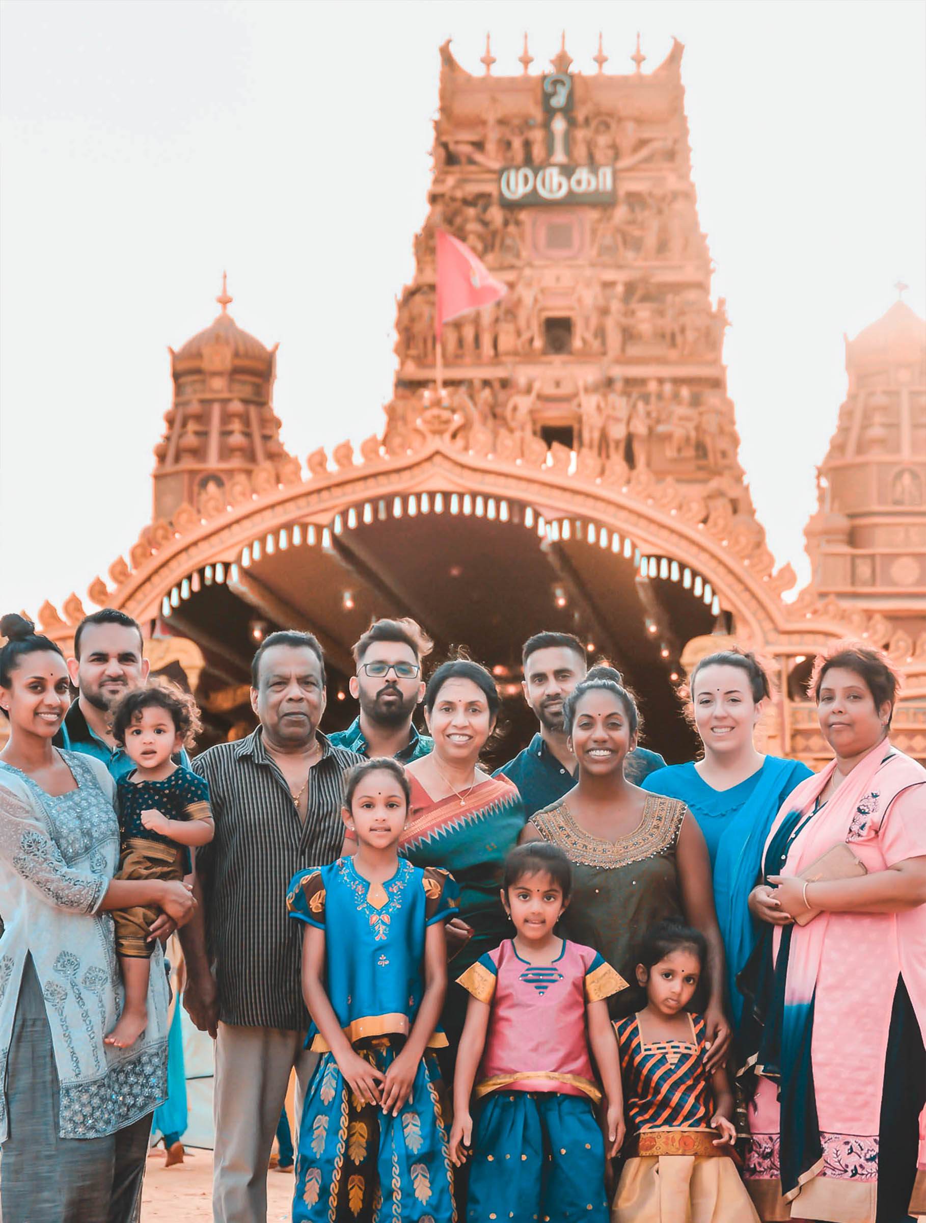 Family Celebrating Nallur Festival in Jaffna 